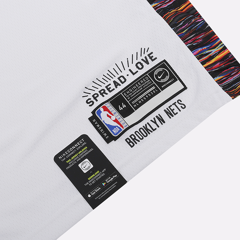 мужская белая майка Nike Brooklyn Nets Biggie Swingman Jersey CU0192-100 - цена, описание, фото 2